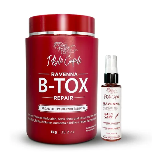 Vista 12 de I Belli Capelli Ravenna Kit - B-tox para cabello rubio + aceite reparador