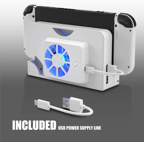 Vista 7 de Switch OLED Kit de montaje en pared, ventilador de muelle OLED Switch