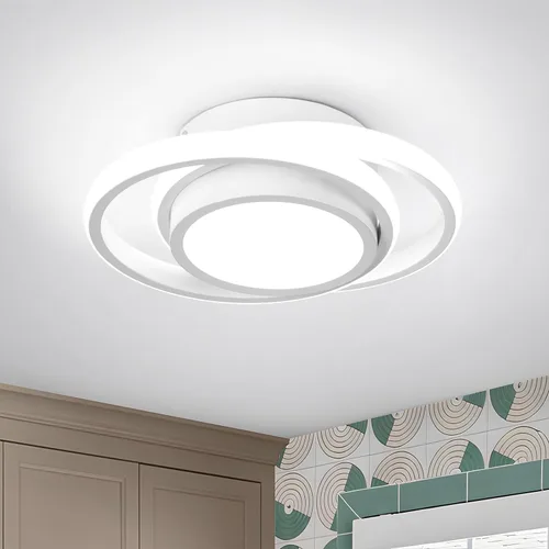 Vista 16 de CANEOE Lámpara de Techo LED Pequeña y Moderna, Dorada Redonda, Accesorios de Luz de Pasillo para Techos, Lámparas de Techo Interiores para Pasillo