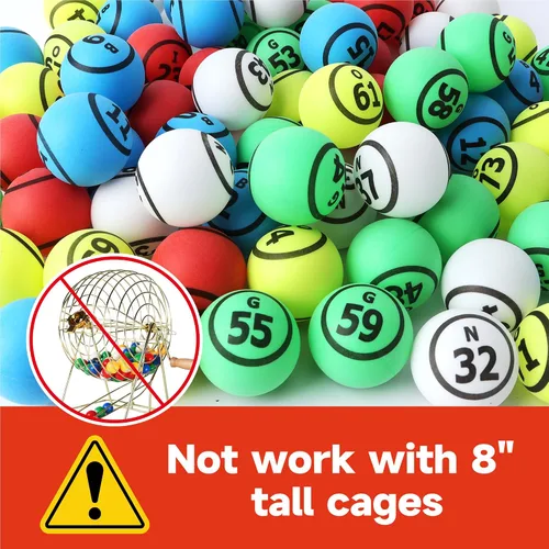Vista 5 de GSE Games & Sports Expert Bingo Balls - Ping Pong Size Balls for Large Bingo Cage, Bingo Calling Balls for Parties, Prize Raffles, Family Game Nights
