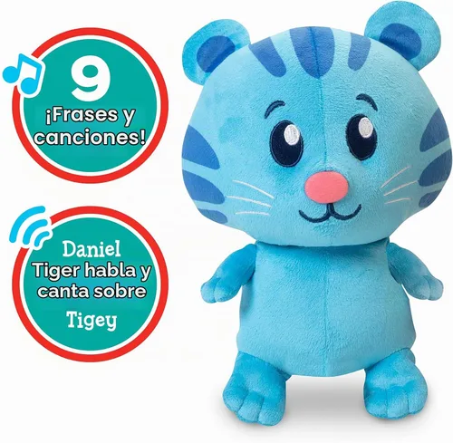 Vista 4 de JAKKS Pacific Peluche de Tigey de Daniel Tiger con sonido de 10.5 pulgadas de alto. Exclusivo de Amazon