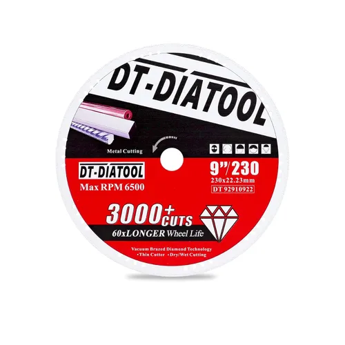Vista 16 de DT-DIATOOL Ruedas de corte de diamante de 4 x 7/8 "para cuchillas de corte de metal de acero y hierro para amoladora angular