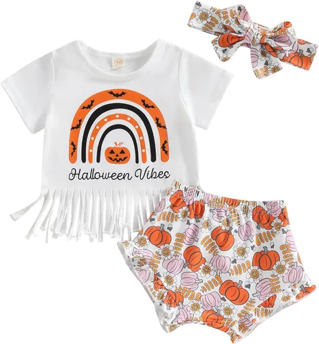 Vista 34 de Conjunto de camiseta y pantalones cortos para bebé niña del 4 de julio, camiseta y pantalones cortos para el Día de los Caídos
