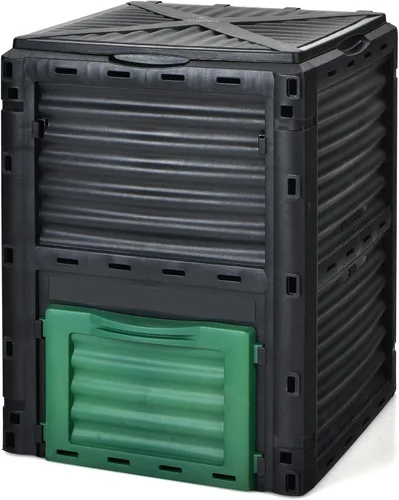 Vista 14 de Goplus Contenedor de compostaje, vaso de compostaje de doble cámara de 34.5 galones con 2 cámaras giratorias, puertas corredizas, compostador
