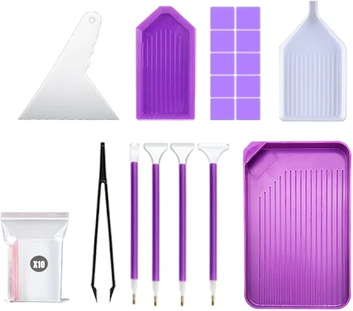 Vista 7 de KTCLCATF Kit de Herramientas y Accesorios para Pintura de Diamantes DIY de Múltiples Tamaños, Bolígrafos de Pintura para Adultos para Hacer Arte