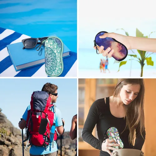 Vista 6 de Fintie - Funda para gafas de sol con mosquetón, ultraligera y portátil, con cremallera, M