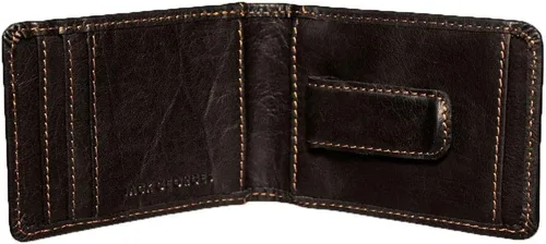 Vista 2 de Voyager Billetera plegable con clip para dinero 7748 Marrón S Cartera con clip para dinero