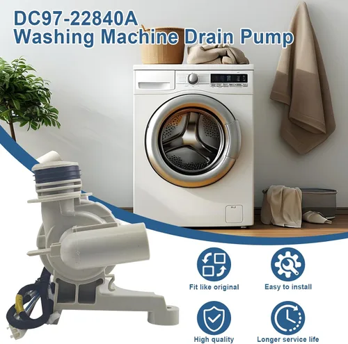 Vista 5 de DC97-22840A, DC31-00201A Conjunto de bomba de drenaje compatible con lavadora Samsung