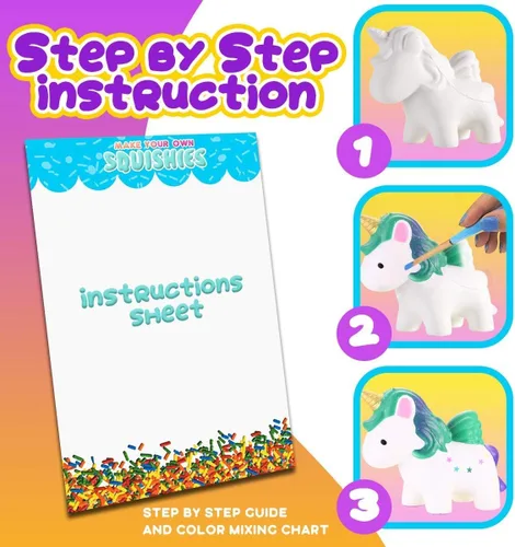 Vista 6 de Insnug Juguetes sensoriales esponjosos, juguete para aliviar el estrés para niñas y niños de 4, 6, 8, 10 años, Kawaii Jumbo DIY Slow Rising Squeeze
