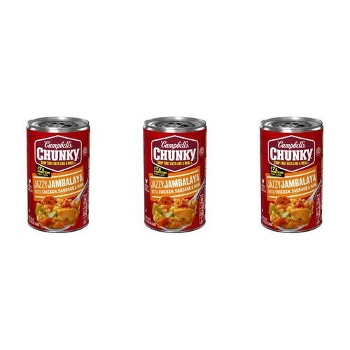 Vista 16 de Campbell’s Chunky - Sopa en lata de hamburguesa con jalapeño y queso con trozos de tocino, lata de 18.8 oz