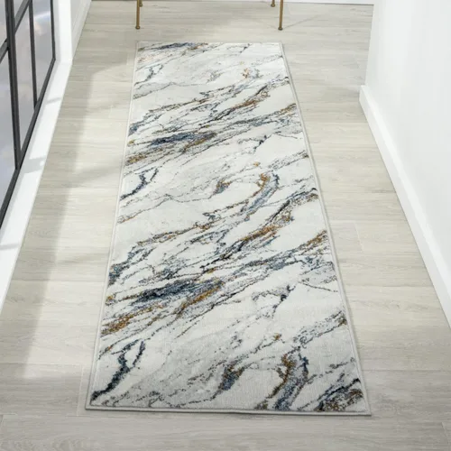 Vista 11 de LUXE WEAVERS Alfombra de Área Abstracta de Mármol Azul 2x3