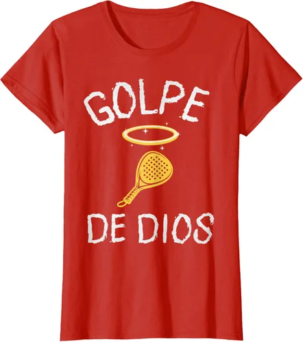 Vista 35 de Golpe De Dios Padel Player Sport in Spanish En Espanol Men's T-Shirt