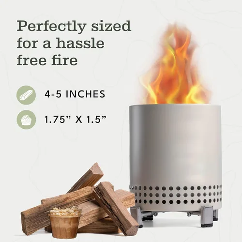 Vista 6 de Superior Trading Mini Leña de Roble con Cápsulas Iniciadoras de Fuego, Iniciador de Chimenea de Invierno, Estufa de Leña, Leña Seca al Horno
