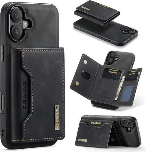 Vista 18 de ZCDAYE Funda tipo cartera para iPhone 11, iPhone 11 (6.1 pulgadas), piel marrón con tarjetero extraíble y función atril