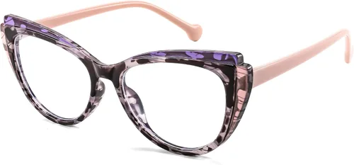 Vista 10 de FEISEDY Gafas de bloqueo de luz azul ojo de gato falso nerd transparente gafas de computadora TR marco de moda B0040