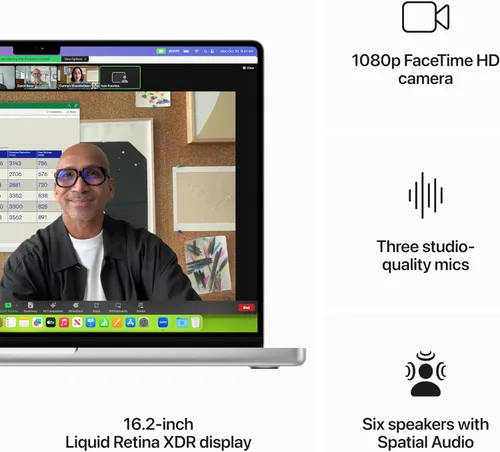 Vista 4 de Apple MacBook Pro 2023 con chip M3 Max GPU de 30 núcleos (16.2 pulgadas, 36 GB de RAM, almacenamiento SSD de 1 TB) plateado (renovado)