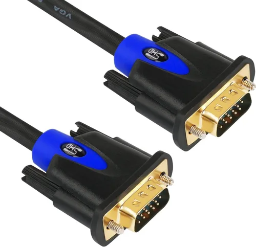 Vista 5 de SHD Cable VGA, VGA a VGA HD15 Cable de monitor para PC portátil TV proyector-3 pies