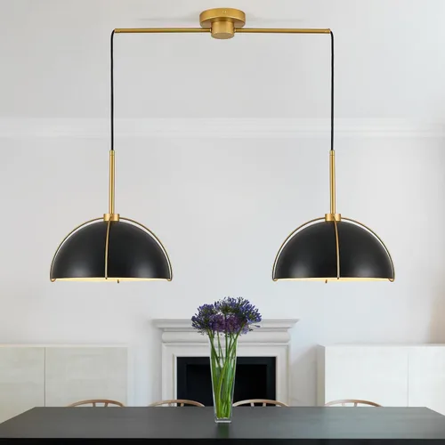 Vista 10 de Lámpara colgante de granja negra de 10 pulgadas, cuerda de cáñamo bohemio, iluminación de isla de cocina, lámpara colgante de techo de campo francés