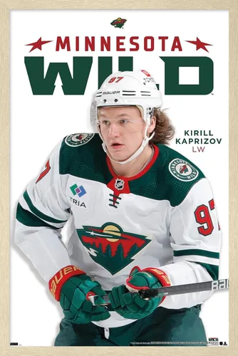 Vista 7 de Trends International NHL Minnesota Wild - Póster de pared de la serie 23 de Kirill Kaprizov, 22.4 pulgadas de largo x 14.7 pulgadas, versión
