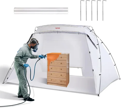Vista 16 de VEVOR Tienda de Cabina de Pintura Portátil, Tienda de Pintura en Aerosol Portátil Emergente de 28.3 x 28.5 x 29.5 pulgadas con Puerta de Malla