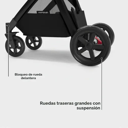 Vista 7 de Mompush Ultimate2 Cochecito de bebé, Cochecito convertible premium de tamaño completo para niños, Asiento reversible con ajuste de reclinación