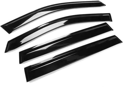 Vista 4 de IKON MOTORSPORTS, Visera adhesiva para ventana compatible con Toyota RAV4 2019-2025, humo oscuro acrílico, 4 unidades, protección contra la lluvia