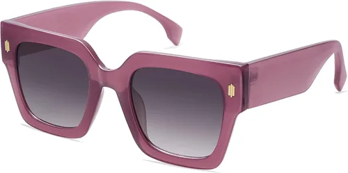 Vista 57 de SOJOS Gafas de sol cuadradas vintage de gran tamaño para mujer, estilo retro, de lujo, grandes, UV400 SJ2194