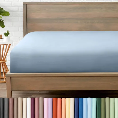 Vista 11 de Bare Home - Sábana bajera de microfibra 1800 muy suave y duradera, para colchones altos tamaño individual, color blanco Deep Pockets 6 to 15