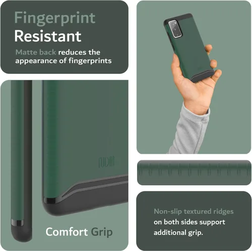 Vista 6 de TUDIA Merge [prueba de caídas de grado militar] Funda diseñada para Samsung Galaxy S20 FE 5G (2020) – [doble capa] a prueba de golpes, delgada