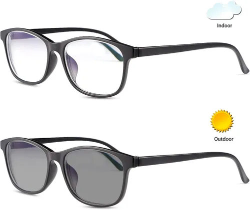 Vista 6 de Gafas de sol fotocrómicas de transición para hombres y mujeres con bisagra de resorte miopía miopía Anit UV Gafas de sol