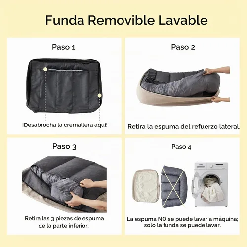 Vista 9 de Bedsure Cama ortopédica para perros de tamaño mediano, camas extra gruesas de apoyo para perros medianos con funda impermeable lavable, cómodo sofá
