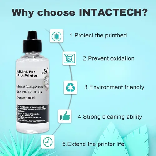 Vista 6 de Kit de limpieza de cabezal de impresión para impresoras de inyección de tinta, 2 soluciones de limpieza universal de 3.5 fl oz, boquilla