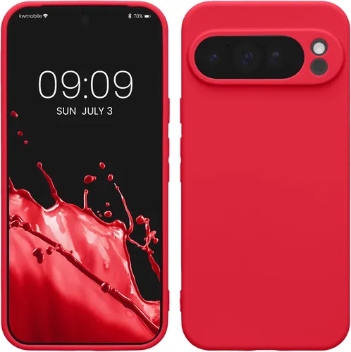 Vista 30 de kwmobile Funda compatible con Google Pixel 9 - Funda protectora delgada de TPU para teléfono - Acabado mate suave - Piedra antigua