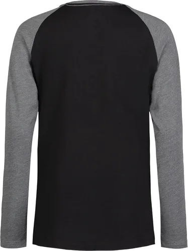 Vista 2 de Calvin Klein Boys' Long Sleeve Crew Neck T-Shirt, Soft, Comfortable, Relaxed Fit