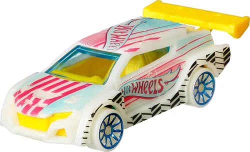 Vista 6 de Hot Wheels Toy Monster Trucks - Paquete de 10 vehículos a escala 1:64 que brillan en la oscuridad, juego de 5 camiones y 5 autos, vehículos de juego