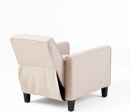 Vista 5 de Christopher Knight Home Emmie - Sillón reclinable de tela (juego de 2), beige, marrón oscuro