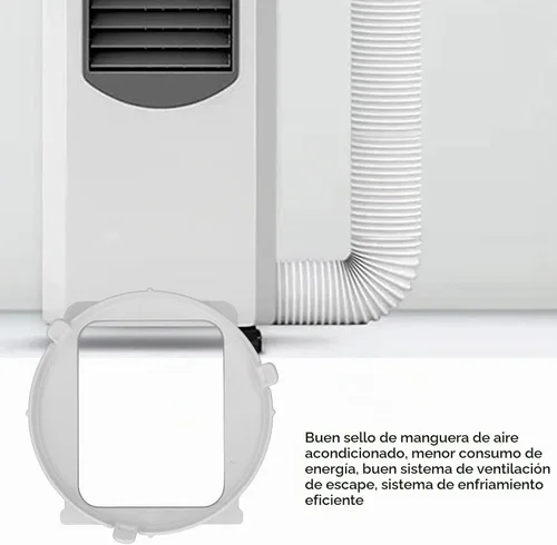 Vista 3 de Conector de manguera de escape de aire acondicionado, acoplador de CA ABS, accesorios de interfaz de conducto de escape de CA portátil, accesorios