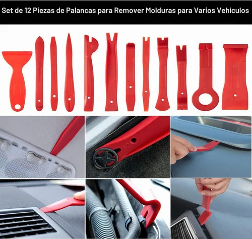 Vista 2 de Uolor Kit de herramientas de extracción de molduras de 268 piezas, kit de herramientas de palanca para automóvil, herramienta de extracción de panel