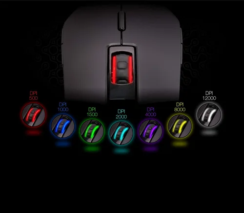 Vista 3 de Digifast Nightfall RGB Gaming Mouse NF24 RF inalámbrico Óptico 800DPI ratón