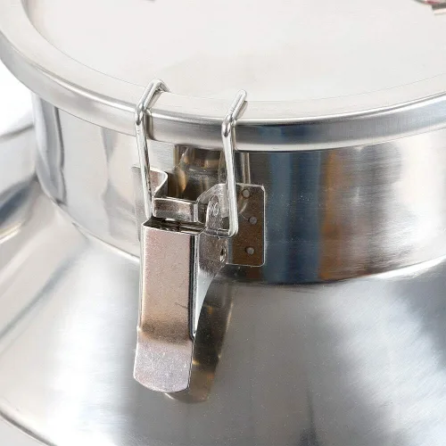 Vista 4 de Lata de leche de acero inoxidable de 13 galones, 50 L, olla para lácteos con tapa sellada, cubo resistente 304, recipiente de almacenamiento