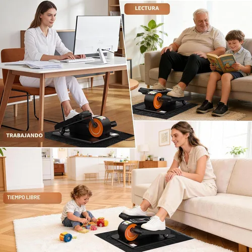 Vista 7 de Under Desk Elliptical Machine, Electric Elliptical Leg Exerciser for Senior, Quiet and Compact Electric Seated Pedal Exerciser for Home with
