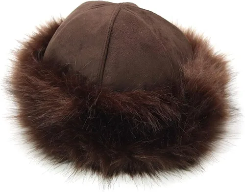 Vista 7 de Gorro de piel sintética para invierno, gorro de nieve, estilo ruso, cálido