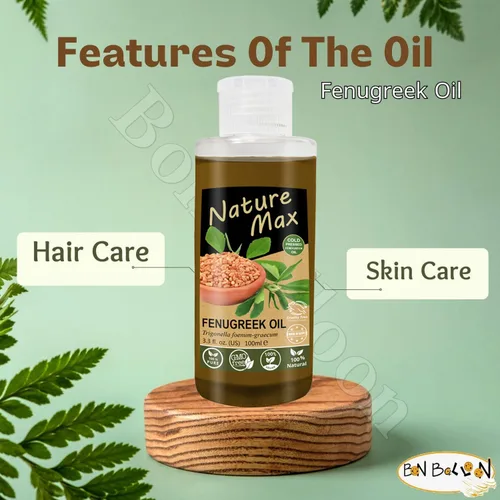 Vista 6 de bonballoon Nature Mix Aceite esencial de fenogreco orgánico natural sin diluir puro para el crecimiento del cabello, cuidado de la salud de la piel