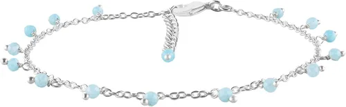 Vista 40 de Yanara Tobilleras de piedras preciosas para mujer, piedra natal natural, chapada en plata, joyería hecha a mano en 8.5 + 1.5 pulgadas, cristales