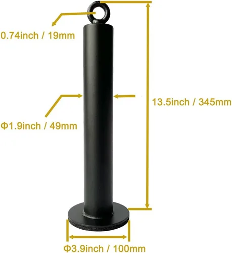 Vista 5 de Weight Loading Pin 2 inch,Olympic Weight Plate Loading Pin for Cable Pulley System LAT Pulldown,Heavy Duty Gym Equipment Weights Lifting Pin with