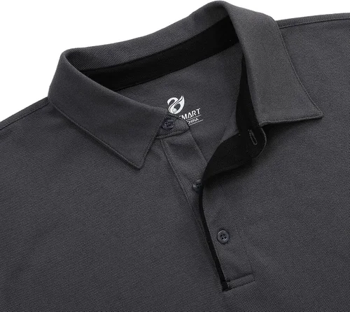 Vista 5 de GymSmart Camisas polo para hombre, manga corta, casual, negocios, deportes, tenis, golf, camisas
