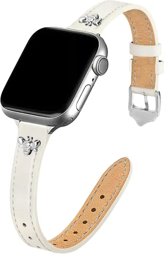 Vista 39 de JR.DM Correas de cuero delgadas compatibles con Apple Watch Band 1.496 in 1.575 in 1.614 in 1.654 in 1.732 in 1.772 in 1.811 in 1.929 in, correa