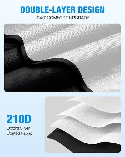 Vista 2 de Neverland Cubierta para parabrisas de automóvil, tela Oxford con revestimiento plateado de alta calidad, diseño plegable, protección UV para Honda