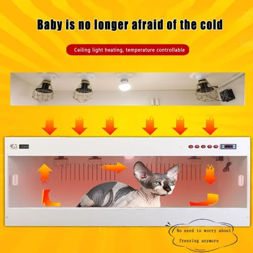 Vista 6 de Pet Incubator Box Large Pet Brooder Nursery with Heating, Brooders and Incubators, Puppy Cat Incubator, Intelligent Constant Temperature Animal