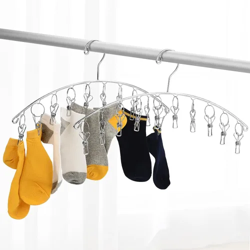 Vista 7 de Toplife Percha de ropa con 10 clips, juego de 4 tendederos (interiores)